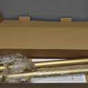 2 Pack Heavy Duty Curtain Rods for Windows 28 to 48 Inch, 1 Inch Gold Adjustable Curtain Rod Set with Easy Installation and Modern Design (A1,Gold,30-60",2Pack)