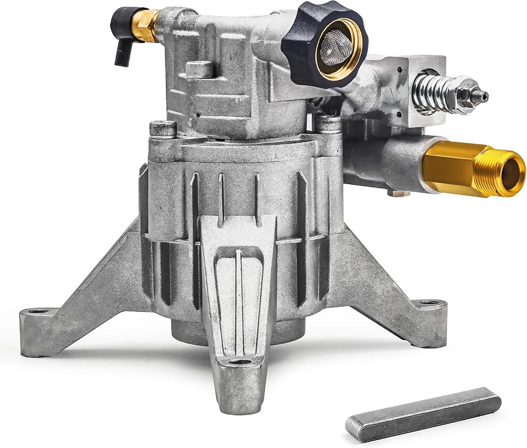 7/8" Shaft Vertical Pressure Washer Pump Max 3100 PSI Power Washer Pump Replacement Rear Inlet/Outlet 2800-3100 PSI, Compatible with Honda,GCV160,GCV190,Homelite,Craftman,Simpson,Briggs&Stratton