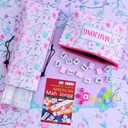 American Mahjong Tile Set, 166 Pink Tiles, Bag and Mahjong Accessories, 4 All-in-One Rack/Pushers, Mahjong Set Complete