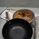 WANGYUANJI Cast Iron Wok Pan with Lid, 10.2 Inch Small Flat Bottom Stir Fry Skillet, Uncoated Traditional Chinese Iron Pot for 12 People, Compatible with Induction & Gas Stoves