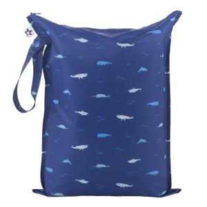 3 x Tiny Twinkle Mess Proof Wet Bags | 1-Pack Reusable Waterproof Wet Bags for Swimsuits | Baby Clothes | Travel & Diaper Bag (Ocean Life)