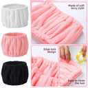 3 Pcs Wide Spa Headbands for Women Terry Cloth Hair Bands Soft Stretchy Hair Towel Wrap for Washing Face Shower Facial Skincare Makeup Treatments Gifts