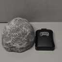 XXL Hide Keys Fake Rock Lock Box, Hide a Key Stone Look-Like Outdoor with 4-Digits Combination Lockbox, Spare Key Storage Box with Foam Protection for Home B&B, Rental, Office (Slate)