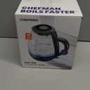 Chefman 1.7-Liter Electric Tea Kettle w/ Borosilicate Glass and Automatic Shutoff - Black