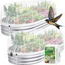 2 Pack Garden Netting for Raised Beds, 4x2FT Raised Bed Cover for Garden Protection, Ultra Fine Mesh Bird Netting Pest Barrier Screen with Drawstring for Protecting Vegetables Fruits Flowers