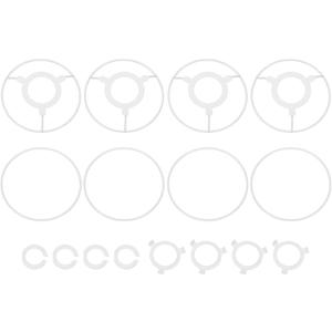 PATIKIL 4.7 Inch Lamp Shade Ring, 4 Set Lamp Shade Frame with E27 to E26 or E17 Adapter Lampshade Frame Wire for DIY Drum Lampshade Table Floor Lamp