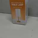 Cordless LED Table Lamp, 5000mAh Battery Operated, Portable Small Cordless Light Rechargeable, Touch Dimmable Wireless Lighting, Bedside Night Lamp Desk Lights for Bedroom/Bars/Offices(Gold)