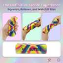 3 x Butter Squishy, Realistic Butter Stick Squishy Toys, Soft PU Foam Slow Rising Stress Relief Toy for Office, School & Daily Use, Funny Gag Gift for Kids Party Favors (Rainbow Pattern)