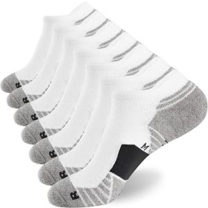 WANDER Men's Athletic Running Socks 7 Pairs Thick Cushion Ankle Socks for Men Sport Low Cut 6-9/10-12/12-14