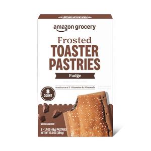 2 x Amazon Grocery, Frosted Toaster Pastries, Fudge, 13.5 ounce, 8 Ct