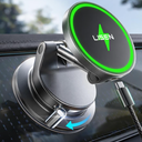 LISEN for 15W MagSafe Car Mount Charger,MagSafe Charger,Wireless Car Charger,Magnetic Phone Holder for Car,Phone Holders for Your Car Accessories for Women Men Jeep Ford F150 for iPhone 1712,Samsung