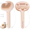 Cat Steam Brush for Shedding, Pet Steam Brush for Dog with Release Button,Anti-Static Pet Spray Hair Removal Comb,Cat Spray Comb for Long & Short Haired Pets,Pink