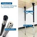 Benbuoo Adjustable Folding Table Legs 29-42", Heavy Duty Metal, Set of 2 | Height Adjustable, Foldable, Sturdy | for DIY Desks, Computer Tables, Office Workstations, RV Camping, Outdoor Furniture, R29''-42'' 2pcs