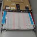 Rio Beach Portable Lay Flat Folding Backpack Beach Lounge Chair with Backpack Straps and Storage Pouch, Blue and Red