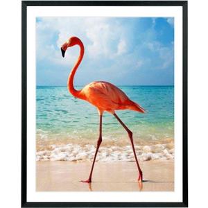 Mxtallup 19x23 Picture Frames Solid wood,Display Pictures 17x21 Inch With Mat or 19x23 Inch Without Mat, Poster Frames 17x21 in Photo Frames Wood Black