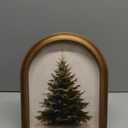 Christmas Decorations - 11" x 13.8" Christmas Tree Framed Wall Art Picture Painting Artwork - Indoor Vintage Rustic Unique Christmas Gifts Presents Decor For Table Wall Farmhouse Mantel Home Office