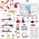 12 Pack Christmas Snowman Craft, Christmas Stocking Stuffers for Kids,DIY Snowman Making Kit, Snowman Modeling Clay Set, Build a Snowman Kit for Christmas Decorations Gifts Xmas Activities Holiday