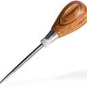 General Tools Scratch Awl Tool with Hardwood Handle - Scribe, Layout Work, & Piercing Wood - Alloy Steel Blade