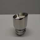 2.5 to 4 Inch Exhaust Tip 2.5"Inlet to 4"Outlet Exhaust Tips 6.7" Overall Length Muffler Tip 304 Stainless Steel Tailpipe Diesel Exhaust Tip Double Wall Polished Slant Cut Bolt On/Clamp On