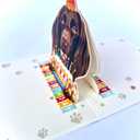 3D Pop-Up German Longhaired Pointer Birthday Card - Cute GLP Dog with Cake Celebration, Whimsical Happy Birthday Greeting for Dog Lovers