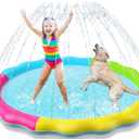 Jasonwell Splash Pad Sprinkler for Kids Splash Play Mat Outdoor Water Toys Inflatable Splash Pad Baby Toddler Pool Boys Girls Children Outside Backyard Dog Sprinkler Pool Age 1 2 3 4 5 6 7 8 9 M