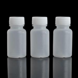 100Pcs 20ml PE Plastic Empty Small Mouth Graduated Lab Chemical Container Reagent Bottle Sample Sealing Liquid Medicine Bottles