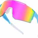 Polarized Sports Sunglasses for Men Women Running Sunglasses Youth Cycling Baseball UV400 Protection (C8)