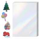 36 Sheets Holographic Sticker Paper,Holographic Laminate Sheets,A4 Size Clear Vinyl Sticker Sheets Self-Adhesive Rainbow Overlay Sheets,11.7 x 8.3 Inches（Laser）