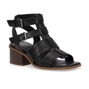 SM New York  Womens Black Heeled Sandals 6