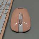 LeadsaiL Wireless Keyboard and Mouse Combo, Ergonomic Wireless Mouse and Keyboard Set for Computer, Compact and Silent Mouse and Keyboard for Laptop, Desktop, PC, Pink