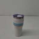 Zak 30 oz Stainless Steel Tumbler, Leak-Proof with Clear Lid