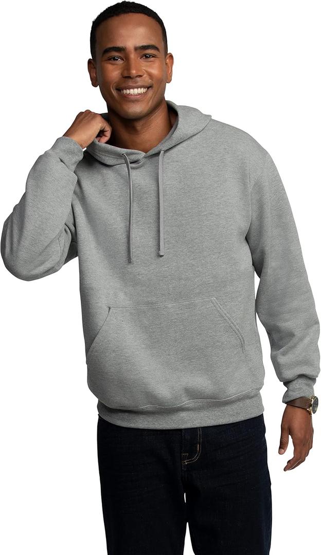 Fruit of the Loom Men's Eversoft Fleece Hoodies, Moisture Wicking & Breathable, Pullover Hooded Sweatshirt (XX-Large)