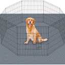 PJYuCien Dog Playpen - Foldable Puppy Playpen, 30" H Dog Fence Indoor Outdoor with 72" x 72" Washable Dog Pee Pad for Small Medium Pets