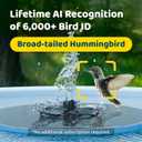 Birdfy Smart Bird Bath with Camera Solar Powered & Fountain & Stand, Dual-Lens Camera for Wildbird Watching, Auto Capture Bird Videos & Motion Detection (AI Lifetime)