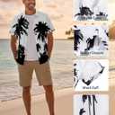 Cozople Mens Hawaiian Shirt Summer 3D Print Casual Short Sleeve Button Down Shirts Fashion Beach Shirt for Holiday (White, XL)