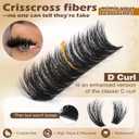 Focipeysa Lash Extension Kit Thick Eyelash Extension Kit 10-18mm Fluff Volume Lash Clusters 200D Individual Eyelashes Kit with Lashes Bond, Lashes Remover, Lash Tweezers, DIY Lash Extension