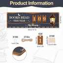 Qunclay Books Read This Year Counter Board with 100 Pcs Wood Tags 16x5 Inches DIY Hanging Reading Tracker Sign for Home Library Decor Book Lover Gift for Librarian Reader Teacher Women Men Bookshelf
