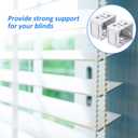 Jetec 2 Pieces 1 Inch Mini Blind Brackets White Plastic Profile Box Mounting Window Blinds Headrail Bracket