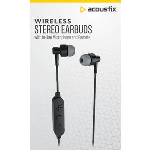 Acoustix Wireless Stereo Earbuds - Black