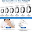 Smart Ring with Stress & Sleep Monitor, Female Health Period Tracker, No Subscription Fee, Comfortable Design for Women & Men (Rose Gold 7)