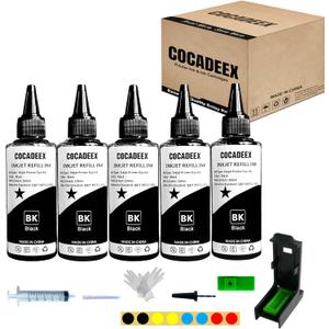 COCADEEX 500ml Black Dye Ink Kit Compatible with Canon PG-285XL PG-285 Ink Cartridges,Work with TS7720 TS7722 TR7820 Printer