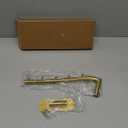 Sumnacon Stainless Steel Clothes Hanger Rack-Wall Mount Garment Hook with Swing Arm, Sturdy Coat Robe Storage Organizer for Laundry Room Bedrooms Clothing Drying Rack with 5 Hooks, Gold