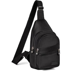 Small Sling Bag for Womenm Men, Sling Backpack Daypack Fanny Pack Crossbody Bags for Hiking Travel Sports Running (Black)