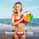 JOYIN 12-Pack 12 Beach Balls - Bulk Classic Beachball Inflatable Swimming Pool Toys for Games Adults Kids Birthday Party Supplies Combo Set, Rainbow Color Blow Up Luau Decorations Favors Gifts (12")