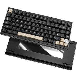 YUNZII AL75 PRO 75% Wireless Mechanical Gaming Keyboard,Full Aluminum CNC,BT/2.4G/Wired,PBT Keycaps,Gasket Mounted Hot Swap,Custom RGB Backlight, Programmable for Mac/Win (Black, Gateron Zero)