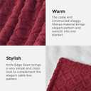 Bedsure Gentlesoft Sherpa Fleece Throw Blanket for Couch - Fluffy & Cozy Cable Jacquard Tufted Throw for Women Gift, Thick and Warm Christmas Blanket for Winter, Red, 50x60 Inches