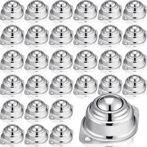 Gisafai 30 Pcs 1" Roller Ball Transfer Bearing 400 Lbs Load Capacity Carbon Steel Round Ball Transfer Unit Universal Casters for Conveyor Roller Stand Transmission System Furniture