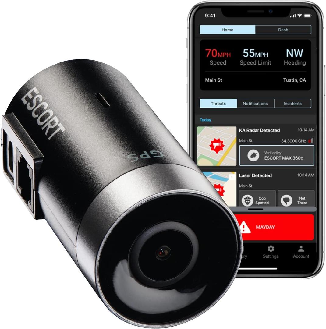 Escort M2 Smart Dash Cam  1080P Full HD Video Dash Cam, Incident Reports, Parking Mode, Drive Smarter App, Wi-Fi & GPS, 16GB Micro SD Card, Compatible with MAX 360c, MAX 360
