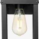 ML Lighting 22911-PBK Yates 17.25" High 1-Light Outdoor Wall Sconce - Painted Black