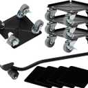 Furniture Movers with Wheels & Furniture Lifter Set, 360 Rotation Wheels Double Bearing Roller MuteEasy to Moving Heavy Furniture (Square)
